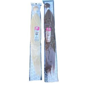 ─୨ৎ─ Model Model Blonde Brown Lot of 2 Straight Weaves (2C-093)